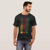Educated Motivated Elevated Melanated US Flag For T-shirt (Voorkant volledig)