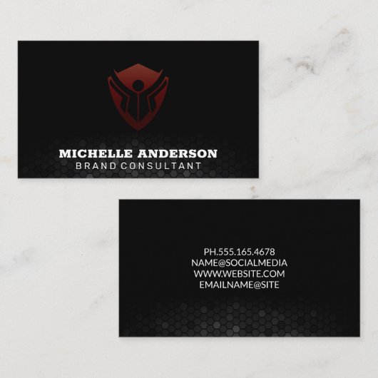 Educatie Logo | Geometrische Achtergrond Visitekaartje (Voorkant / Achterkant)