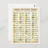 Educatief Grafiek voor Zichtbare Woorden Briefkaart (Voorkant / Achterkant)