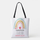 Educatief spectrum: Substituut Teacher's Rainbow Tote Bag (Achterkant)