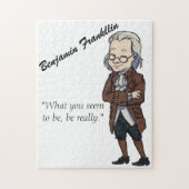 Educatieve Benjamin Franklin Quote History Puzzle Legpuzzel (Verticaal)