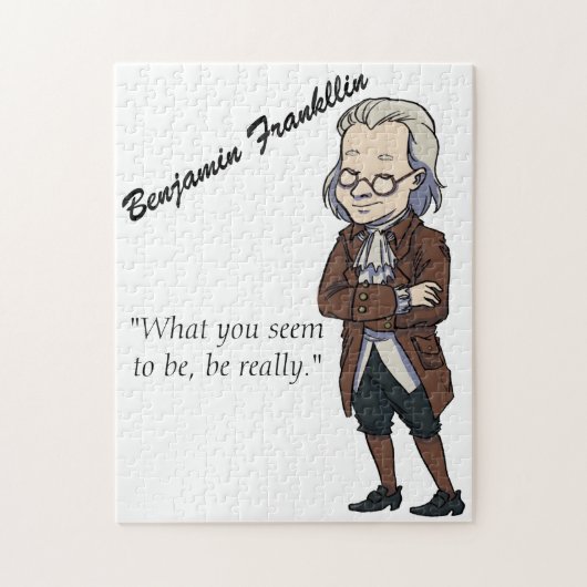 Educatieve Benjamin Franklin Quote History Puzzle Legpuzzel (Verticaal)