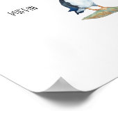 Educatieve klasposter met Arctische dieren Poster (Hoek)