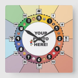 Educatieve klok voor kinderen (Square)