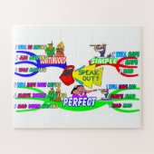 Educatieve mindmap puzzel - het werkwoord om te he legpuzzel (Horizontaal)