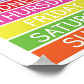 Educatieve poster over dagen van de week (Hoek)