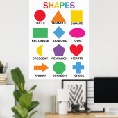Educatieve poster over geometrische vormen (Thuiskantoor)