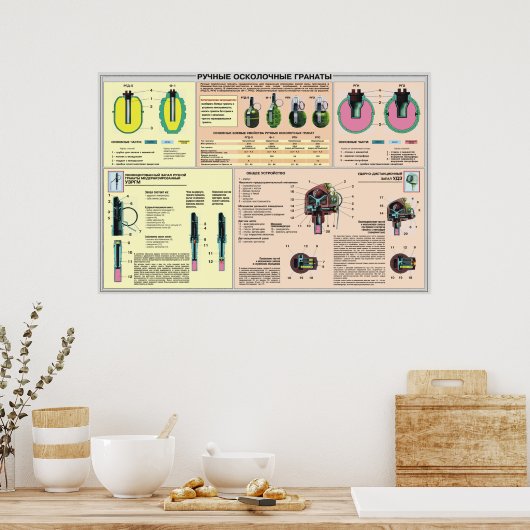 educatieve posters - handgranaat Sovjet-Unie (Keuken)