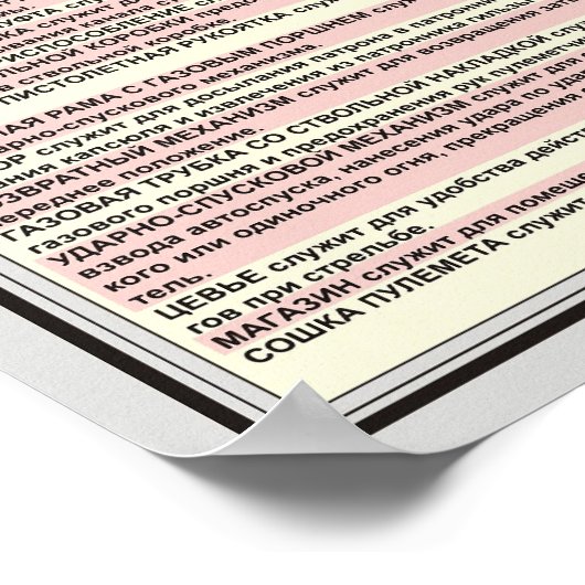 educatieve posters RPK-74 pistool lichte machine (Hoek)