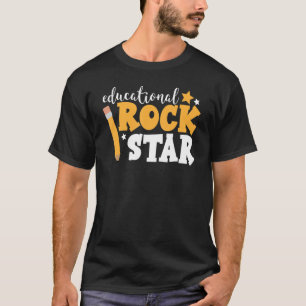 Educatieve Rock Star Rockstar leraar student Sch T-shirt