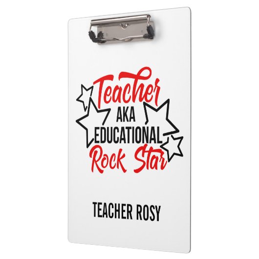 Educatieve Rock Star Zwart Rood Leraar Klemborden (Links)