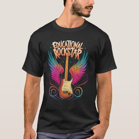 EDUCATIEVE ROCKSTAR 1e 2e 3e 4e 5e klas thee T-shirt (Voorkant)
