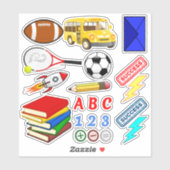 Educatieve School Stickers (Kinder activiteitenboe (Vel)