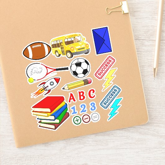 Educatieve schoolstickers (kinderactiviteitenboeke sticker (Notitieboek)