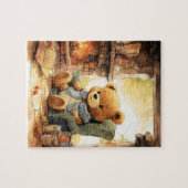 Educatieve teddybeer thema activiteit legpuzzel (Horizontaal)