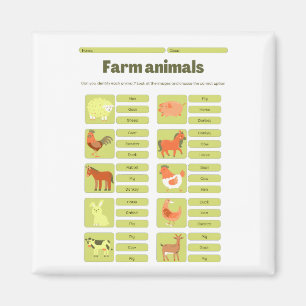 Educatieve Werkblad voor het Herkennen van Boerder Magneet