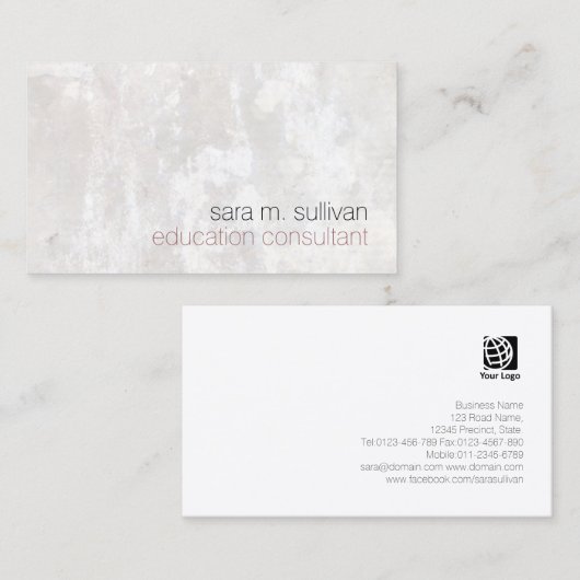 Education Consultant Training Service Simple Grung Visitekaartje (Voorkant / Achterkant)