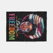 Education Is Dom Black Teacher Books Black History Fleece Deken (Voorkant (Horizontaal))