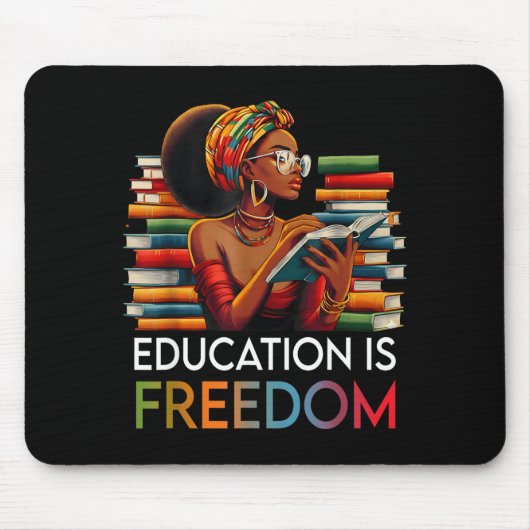 Education Is Dom Black Teacher Books Black History Muismat (Voorkant)