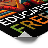 Education Is Dom Black Teacher Books Black History Poster (Hoek)