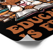 Education Is Freedom Book Reader Black History Mon Poster (Hoek)