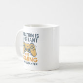 Education Is Important but Gaming Is Importanter Koffiemok (Voorkant links)