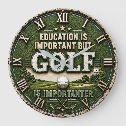 Education Is Important But Golf Is Importanter Grote Klok (Voorkant)
