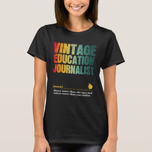 Education Journalist Appreciation Week Back to Sch T-shirt (Voorkant)