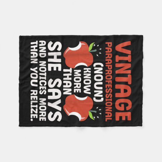 Education Pride Paraprofessional Definition  Fleece Deken (Voorkant (Horizontaal))