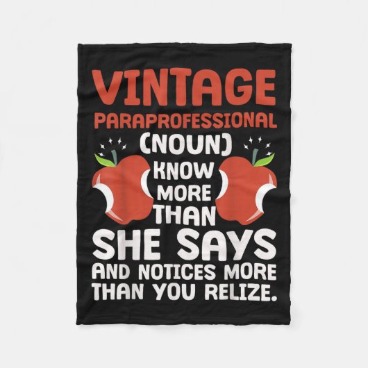 Education Pride Paraprofessional Definition  Fleece Deken (Voorkant)