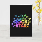 EDUCATIONAL ROCKSTAR Funny Teacher Quote Back to Kaart (Gele Bloem)