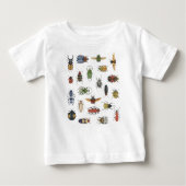 Educational Watercolor Beetle Baby T-Shirt (Voorkant)