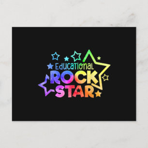 EDUCATIONELE ROCKSTAR Funny Teacher Quote Terug na Briefkaart