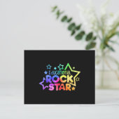EDUCATIONELE ROCKSTAR Funny Teacher Quote Terug na Briefkaart (Staand voorkant)
