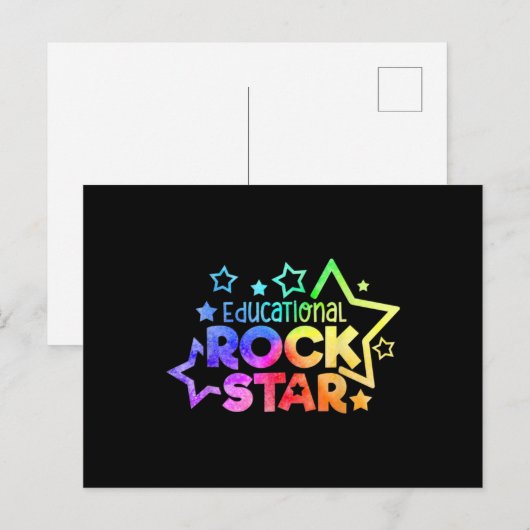 EDUCATIONELE ROCKSTAR Funny Teacher Quote Terug na Briefkaart (Voorkant / Achterkant)