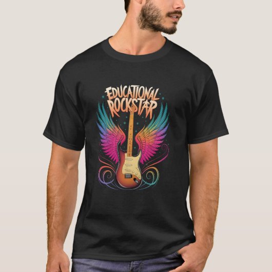 EDUCATIONELE ROCKSTER 1e 2e 3e 4e 5e Leerjaar Thee T-shirt (Voorkant)