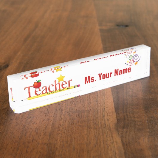 Educator Desk Name Bord Naambordje (Zijkant)