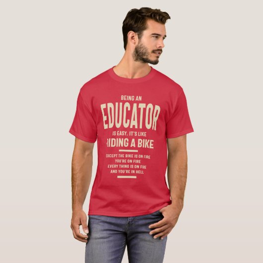 Educator Gift Funny Job Title T-shirt (Voorkant volledig)