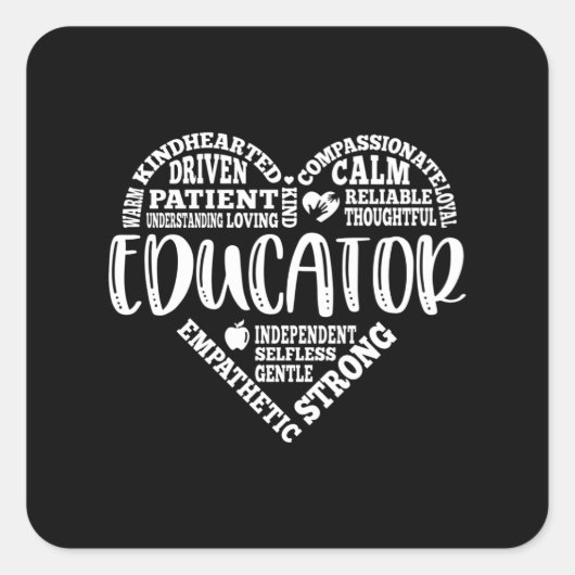 Educator Leraar waardering metro kunst Vierkante Sticker (Voorkant)