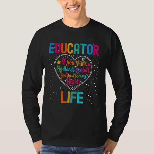Educator Life Appreciation Week Back to School Hea T-shirt (Voorkant)