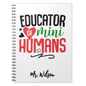 Educator of Mini Humans Notebook – Funny Teacher  Notitieboek (Voorkant)