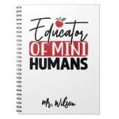 Educator of Mini Humans Notebook – Funny Teacher Notitieboek (Voorkant)