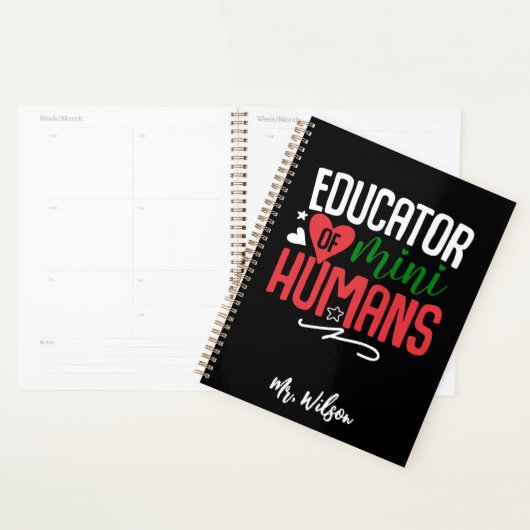 Educator of Mini Humans Notebook – Funny Teacher  Planner (Display)