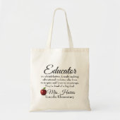 Educator Rock Star Custom Tote Bag (Voorkant)