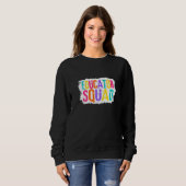 Educator Squad Colorful Paint Brush Trui (Voorkant volledig)