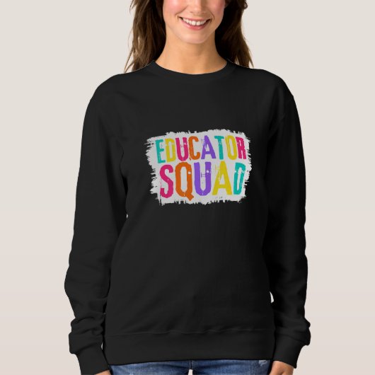 Educator Squad Colorful Paint Brush Trui (Voorkant)