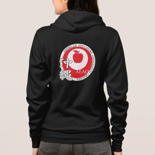 Educator Vrouwen Voorste Zip Sweatshirt (zwart) (Achterkant)