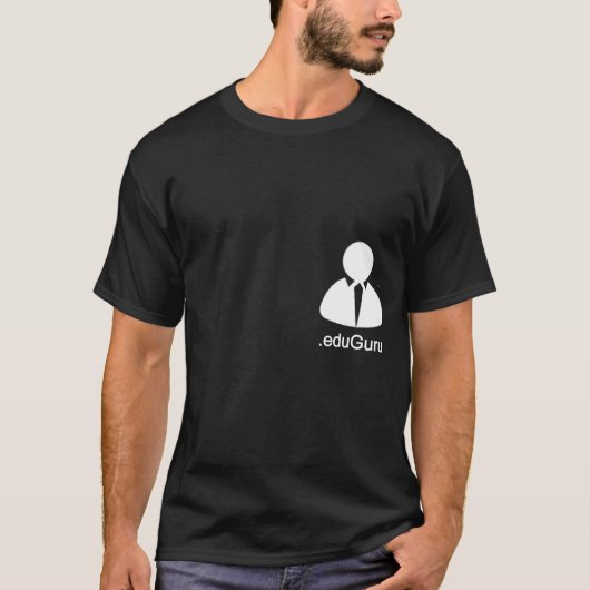 .eduGuru - Heb je Guru? (Zwart) T-shirt (Voorkant)