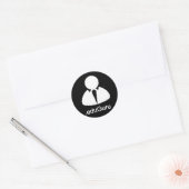 .eduGuru Sticker, tekst (zwart) Ronde Sticker (Envelop)