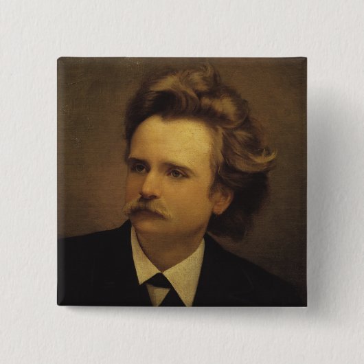 Edvard Hagerup Grieg Vierkante Button 5,1 Cm (Voorkant)